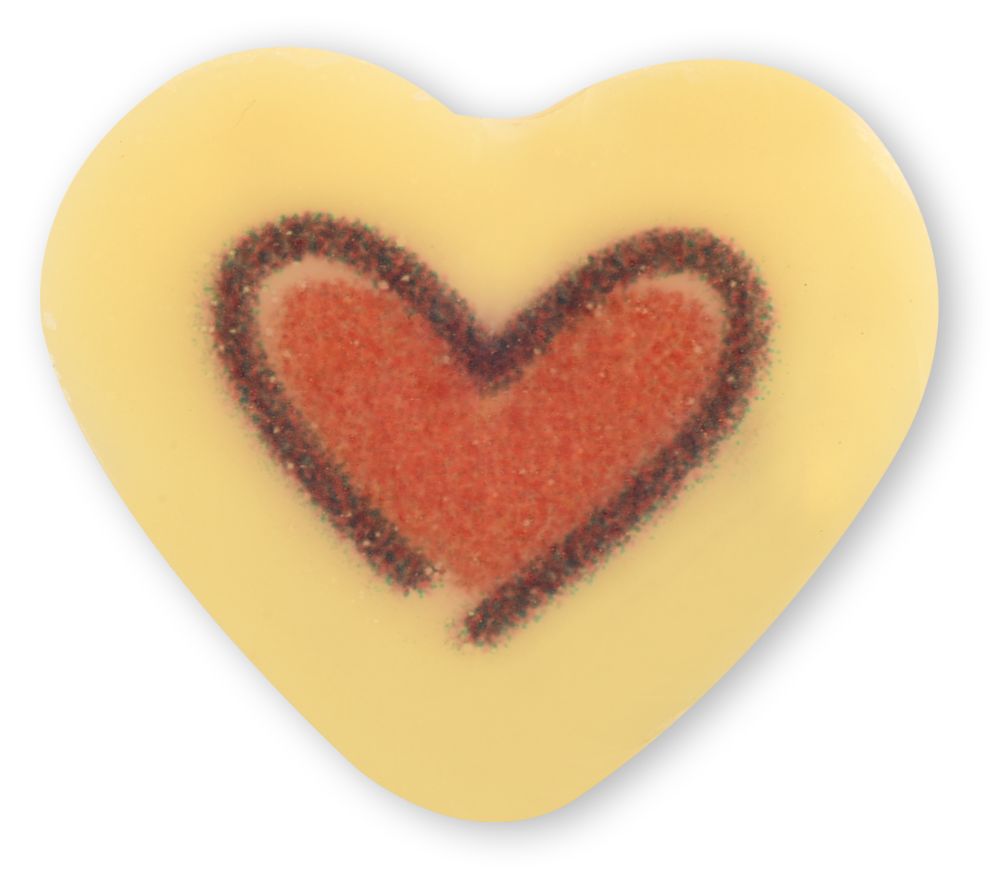 Chokladdekor, minihjärta, vit choklad, 16x15 mm (216 st)