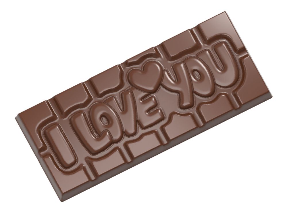 Gjutform för chokladkaka, I Love You, 45 g, 4 st/form
