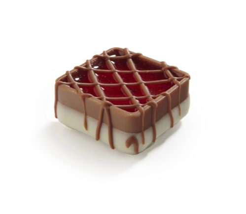 Pralin, Raspberry Square, 1000 g (ca 59 st)