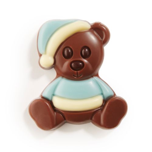 Chokladdekor, Teddy, blå nallebjörn, 1500 g (ca 120 st)