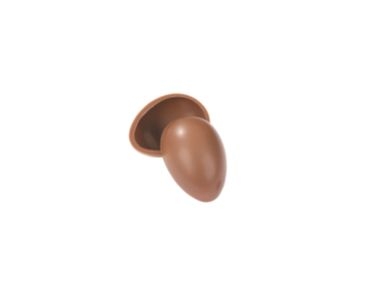 Påskägg, halvskal, mjölkchoklad, 17 g, 81x56 mm (48 st)