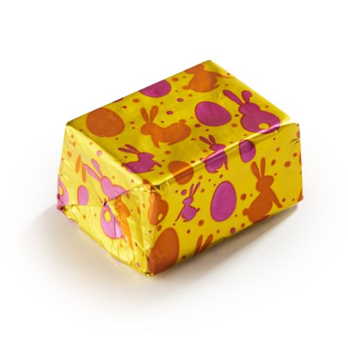 Pralin, Easter cube, hasselnötspraliné, 1900 g (ca 138 st)