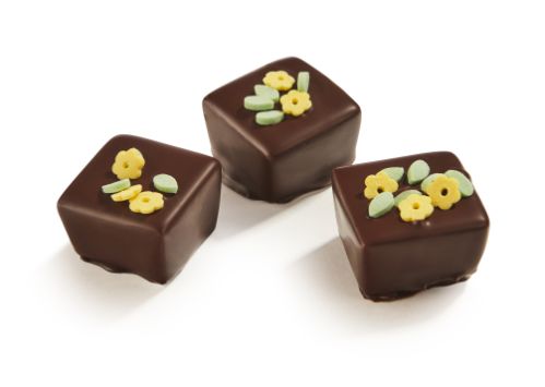 Pralin, Carré Crocus, praliné med feuilletine, 1470 g (ca 105 st)