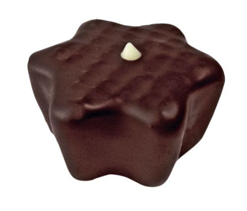 Pralin, vaniljstjärna, mörk choklad 60 %, 1500 g (ca 114 st)