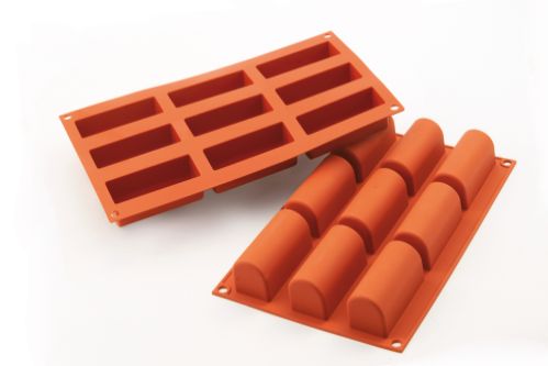 Bakformar i silikon, Ihålig, 9 x 83 ml