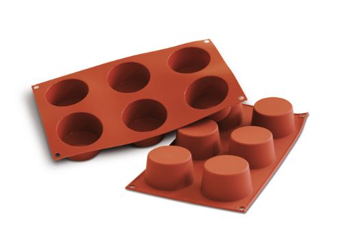 Bakformar i silikon, Muffin Medium, 6 x 119 ml