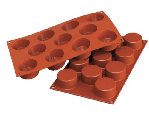 Bakformar i silikon, Cylinder Mini, 11 x 55 ml