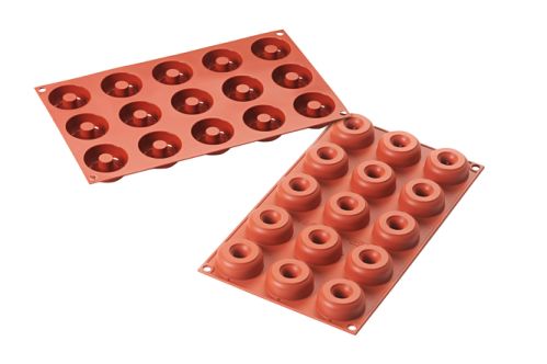 Bakformar i silikon, Donuts Mini, 15 x 22 ml