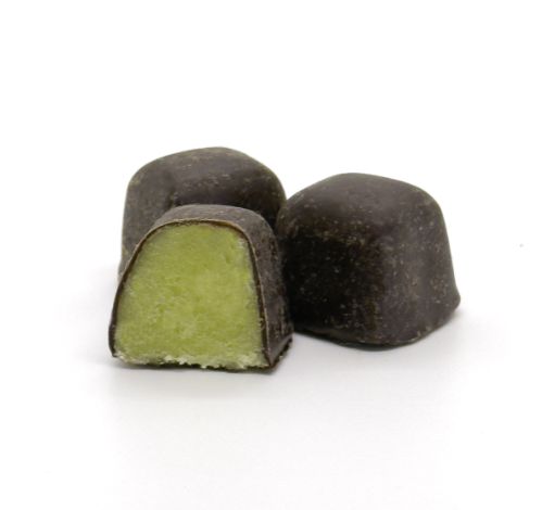 Chokladdoppad marsipan, päroncognacsmak, 1,5 kg (ca 150 st)