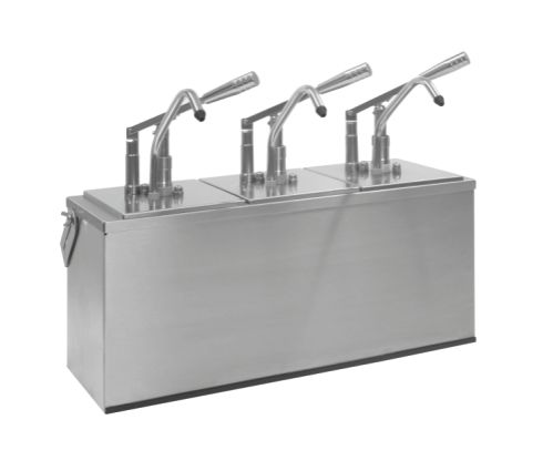 Såsdispenser med hävarm “Cool”, 3 x 3,0 l  -  585 x 185 x 375 mm