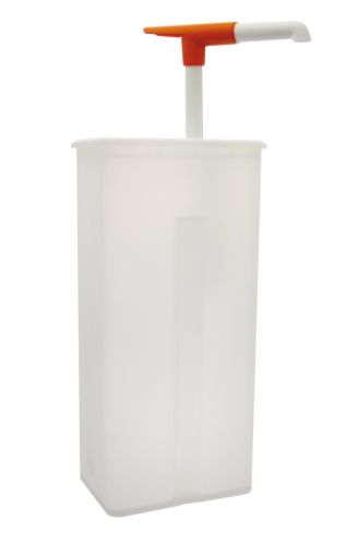Pumpdispenser med plastlock, 5,0 l