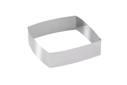 Dessert-/tartform, fyrkantig, välvd, 160 x 50 mm