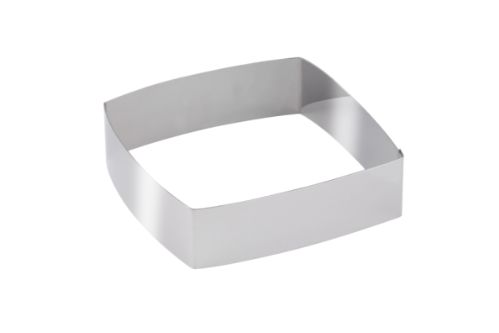 Dessert-/tartform, fyrkantig, välvd, 180 x 50 mm