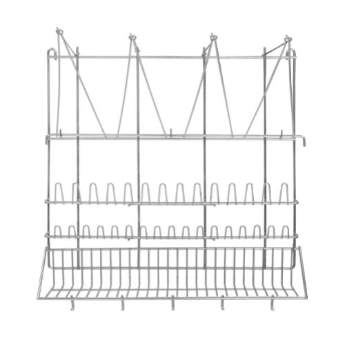 Väggställ för spritspåsar – rostfritt stål, 500 x 500 mm