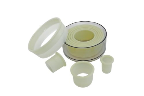 Set med utstickare, 9 delar, rund, slät, 1 set