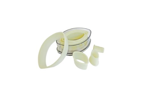 Set med utstickare, 7 delar, oval, slät, 1 set