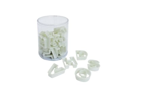 Set med utstickare, 26 delar, ”bokstäver”, 150 / 45x40 mm, 1 set