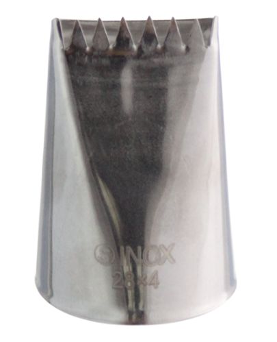 Stjärnformad bandtyll, i ett stycke, 28 x 4 mm