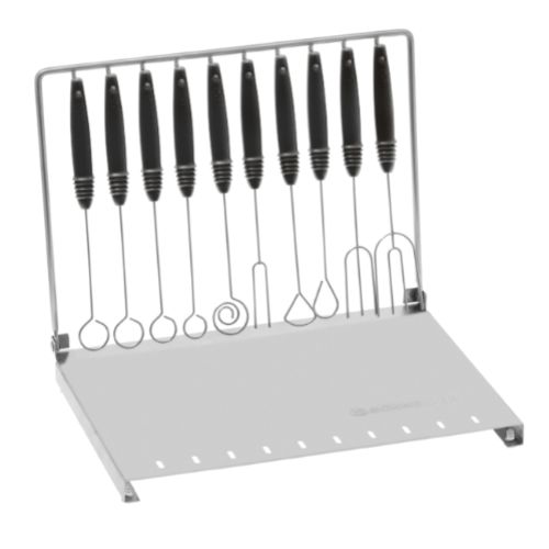 Doppgaffelset stort, 10 st + rack, 1 set