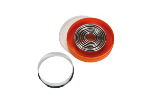 Set med utstickare (9 delar) rund, slät, 1 set