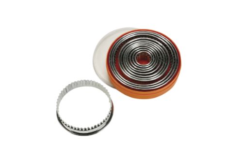 Set med utstickare (9 delar) rund, tandad, 1 set