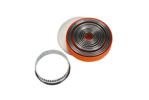 Set med utstickare (12 delar) rund, tandad, 1 set