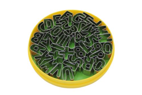 Set med dekorutstickare ”Alfabet och siffror”, 40 st/1 set