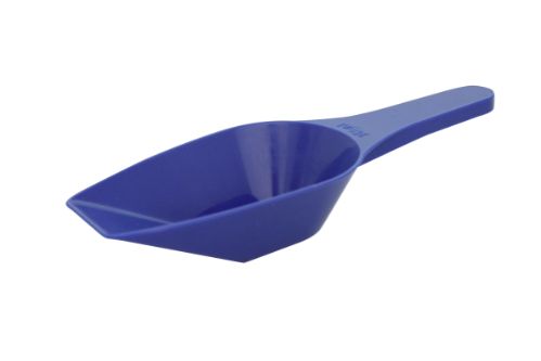 Måttskopa, fristående, blå, 260 mm - 250 ml