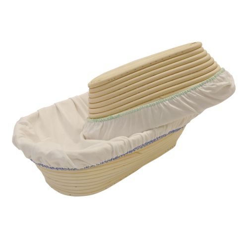 Bomullsöverdrag till rektangulär jäskorg, 120 x 270 mm