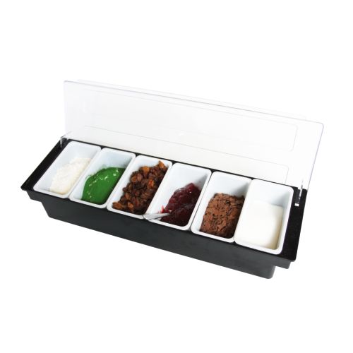 Förvaringslåda för livsmedel med lock (6 x 0,45 L), 500 x 160 x 95 mm