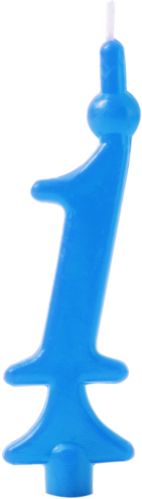 Sifferljus nr 1, blå + rosa, 130 mm (12+12 st)