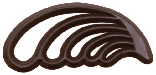 Chokladdekor, fjäder, mörk choklad, h: 54 mm (500 st)