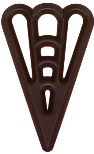 Chokladdekor, triangel, mörk choklad, h: 58 mm (500 st)