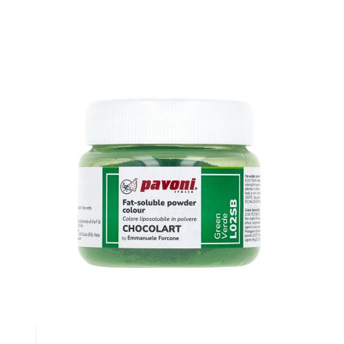 Pavoni, pulverfärg för choklad, grön (40 g)