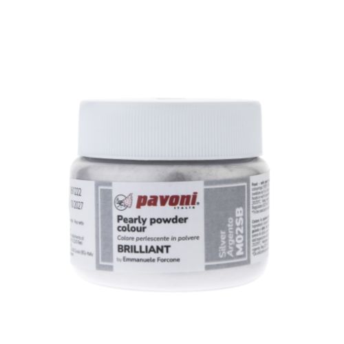 Pavoni, pulverfärg för choklad, silver, metallic (40 g)