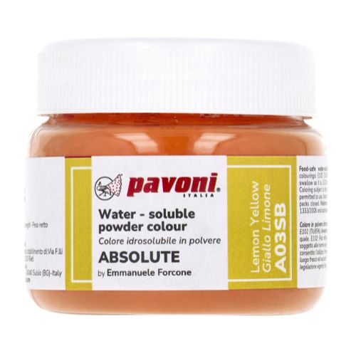 Pavoni, pulverfärg vattenlöslig, citrongul, 50 g