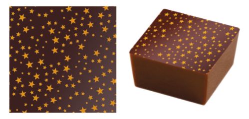 Pavoni, överföringsark, 340x265 mm, gula stjärnor (30 st)