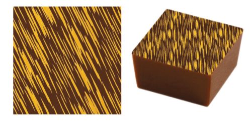 Pavoni, överföringsark, 340x265 mm, guldgult streckat mönster (30 st)