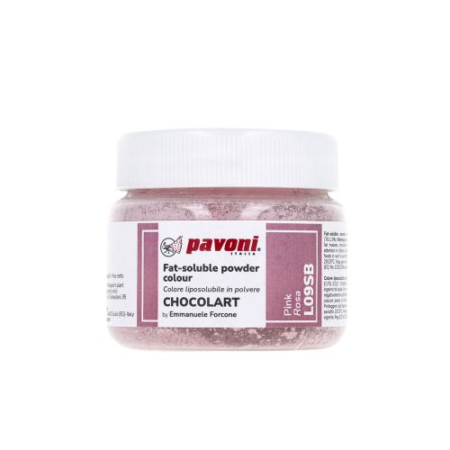 Pavoni, pulverfärg för choklad, rosa (40 g)