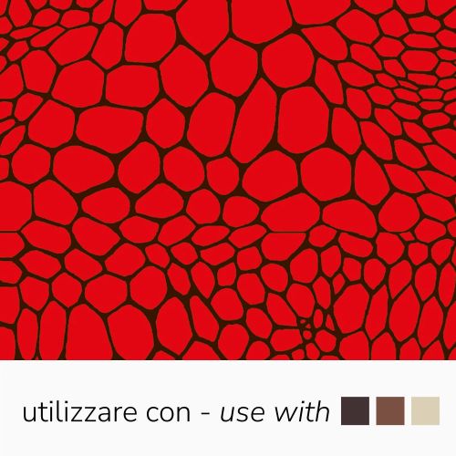 Pavoni, överföringsark, 400x250 mm, rubinrött mönster (30 st)