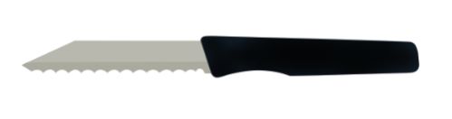 Rullkniv, svart, 185 mm / 87 mm