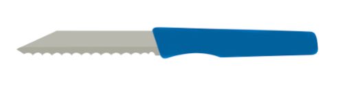 Rullkniv, blå, 185 mm / 87 mm