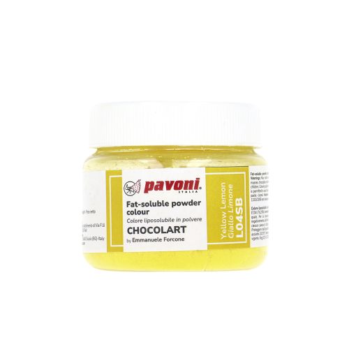 Pavoni, pulverfärg för choklad, citrongul, 40 g