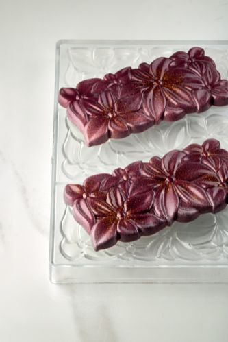 Pavoni, gjutform för chokladkaka, PC5075, Flora, 100 g, 3 st/form