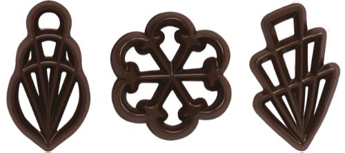 Chokladdekor, mörk choklad, 35x45 mm (300 st)