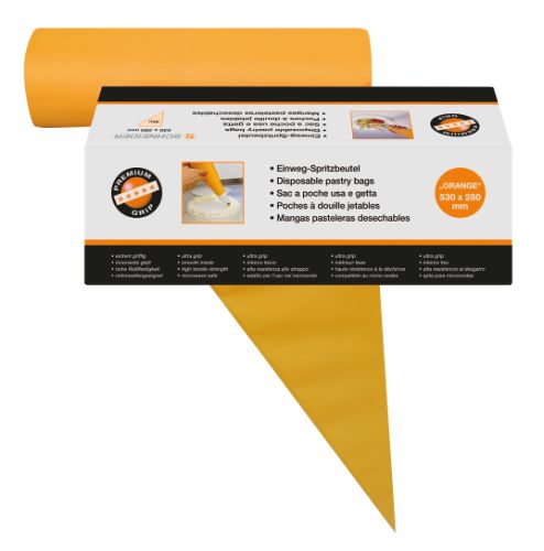 Engångsspritspåsar på rulle ”Orange”, 530 x 280 mm, 100 st