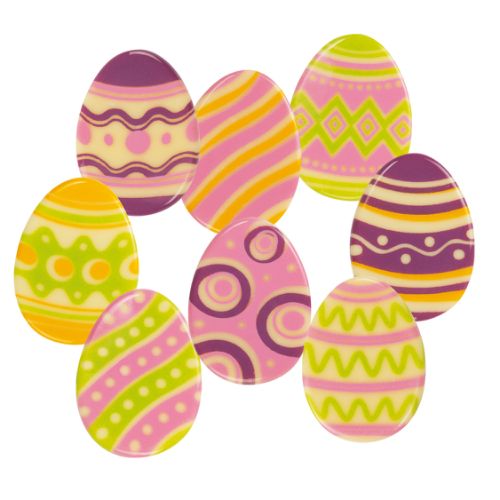 Chokladdekor, påskägg, 25x34 mm (96 st)