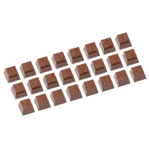 Chokladform 275×135 mm – Bokstäver, 26 x 26 x 18,5 mm