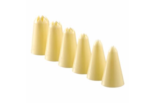 Tyllset stjärnform plast, 3, 5, 7, 9, 11, 13 mm, 1 set