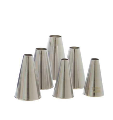 Tyllset slät rostfritt stål, 4, 6, 8, 10, 13, 15 mm, 1 set